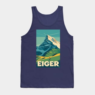 A Vintage Travel Art of Eiger - Switzerland Tank Top